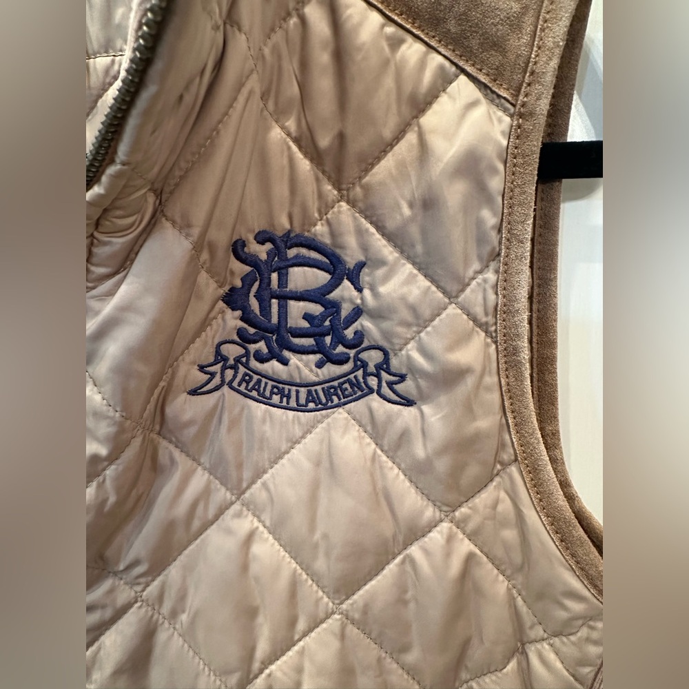 NWOT Ralph Lauren Women's Quilted Vest, beige, medium